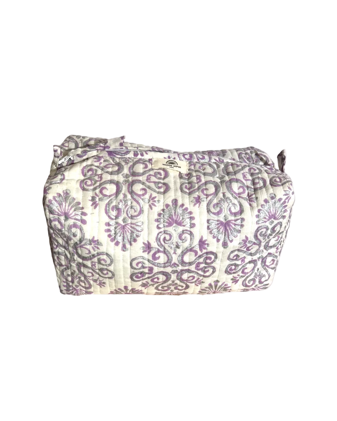Maison Jaipur Paris - Pouch Delhi L Blanc en voile de coton