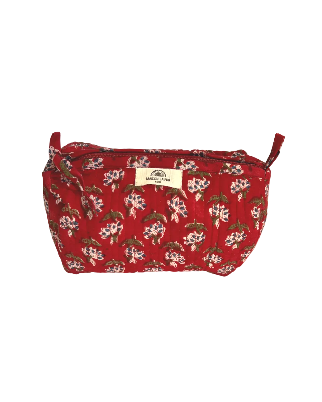 Maison Jaipur Paris - Pouch Delhi S Rouge en voile de coton