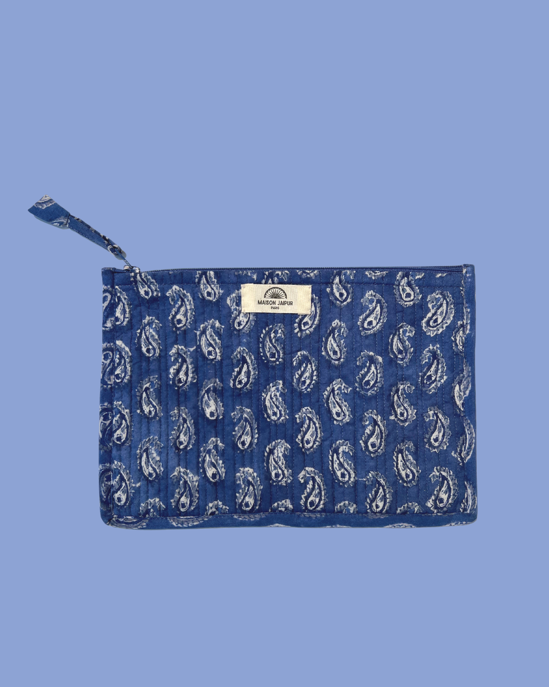 Maison Jaipur Paris - Pochette Bombay Bleu en voile de coton