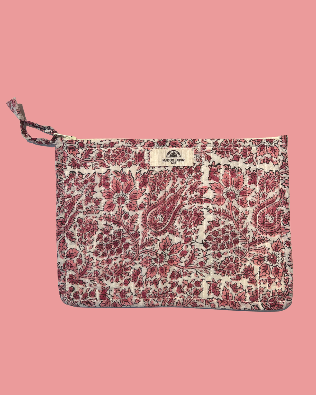 Maison Jaipur Paris - Pochette Bombay Rose en voile de coton