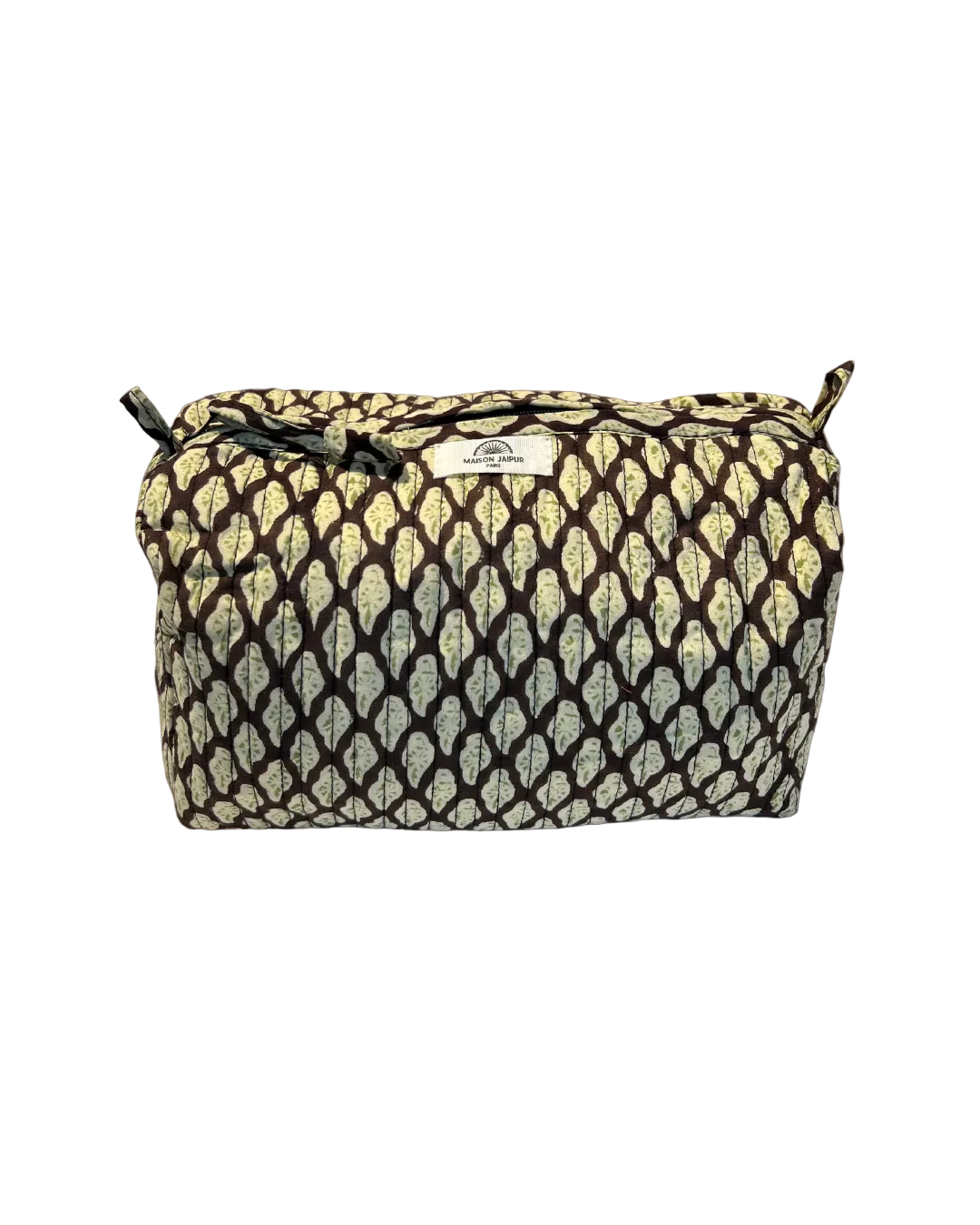 Maison Jaipur Paris - Pouch Delhi M Marron en voile de coton