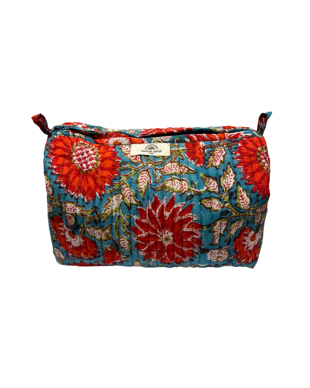 Maison Jaipur Paris - Pouch Delhi M Bleu en voile de coton