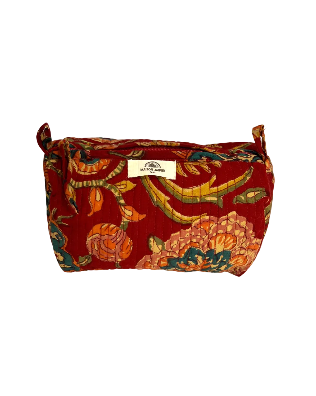 Maison Jaipur Paris - Pouch Delhi S Rouge en voile de coton