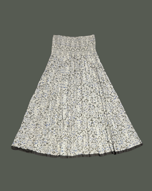 Maison Jaipur Paris - Jupe Calcutta Blanc en voile de coton