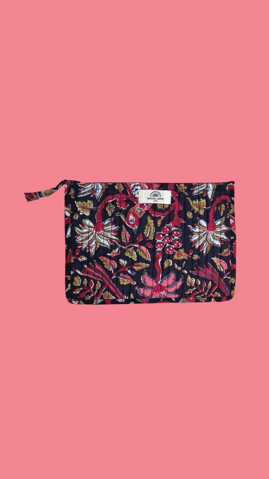 Maison Jaipur Paris - Pochette Bombay Noir en voile de coton
