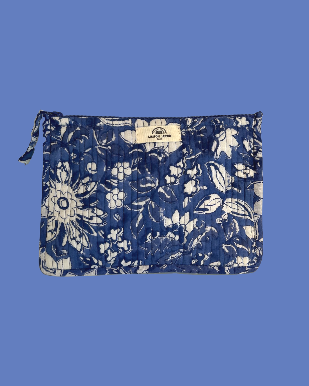 Maison Jaipur Paris - Pochette Bombay Bleu en voile de coton