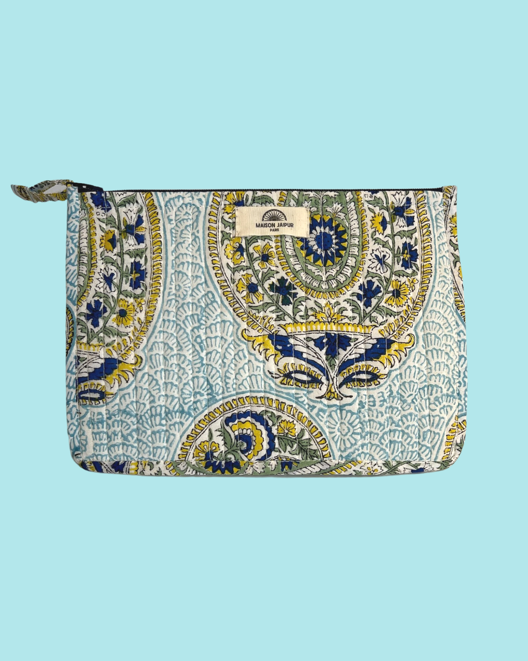 Maison Jaipur Paris - Pochette Bombay Bleu en voile de coton