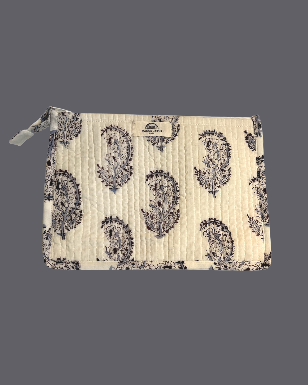 Maison Jaipur Paris - Pochette Bombay Blanc en voile de coton