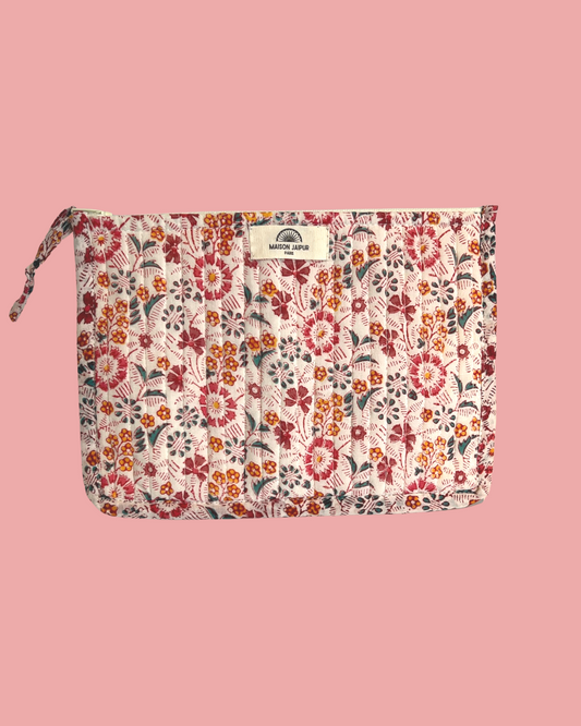 Maison Jaipur Paris - Pochette Bombay Blanc en voile de coton