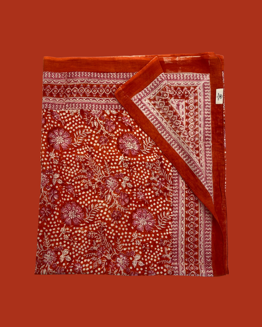Maison Jaipur Paris - Pareo Pondichery Orange en voile de coton