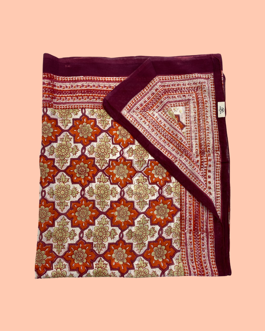 Maison Jaipur Paris - Pareo Pondichery Bordeau en voile de coton