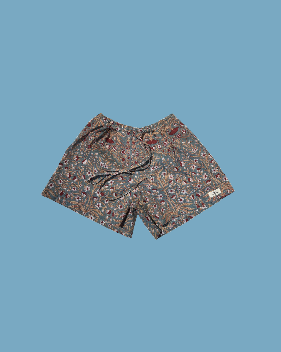 Maison Jaipur Paris - Short Goa Bleu en voile de coton