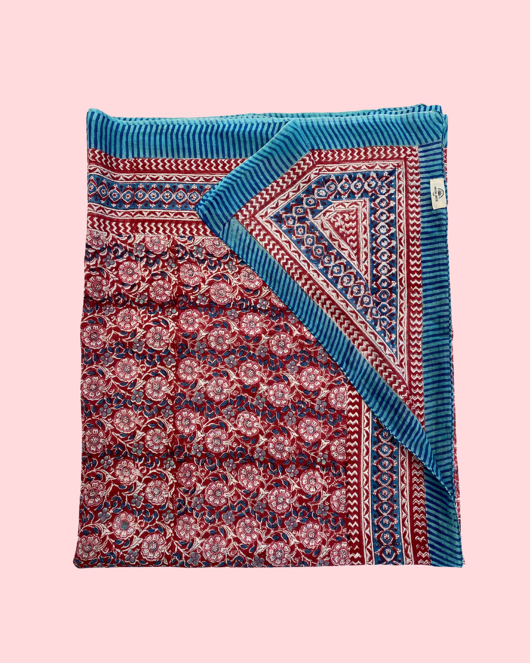 Maison Jaipur Paris - Pareo Pondichery Bleu en voile de coton