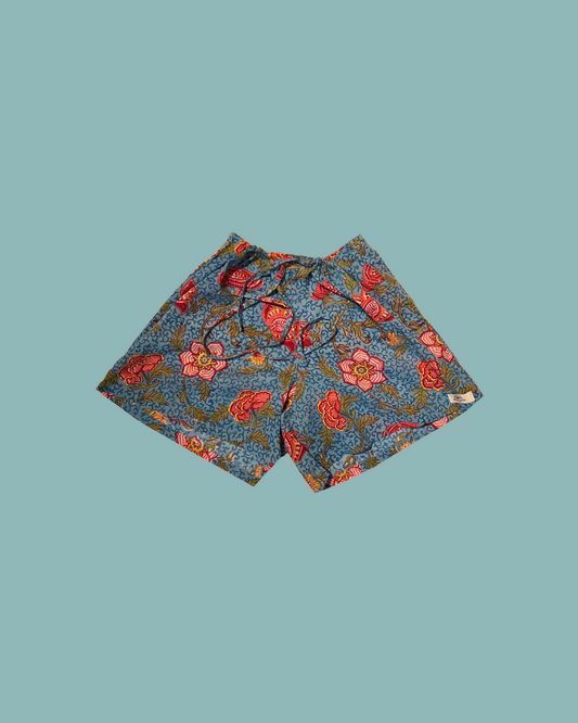 Maison Jaipur Paris - Short Goa Bleu en voile de coton