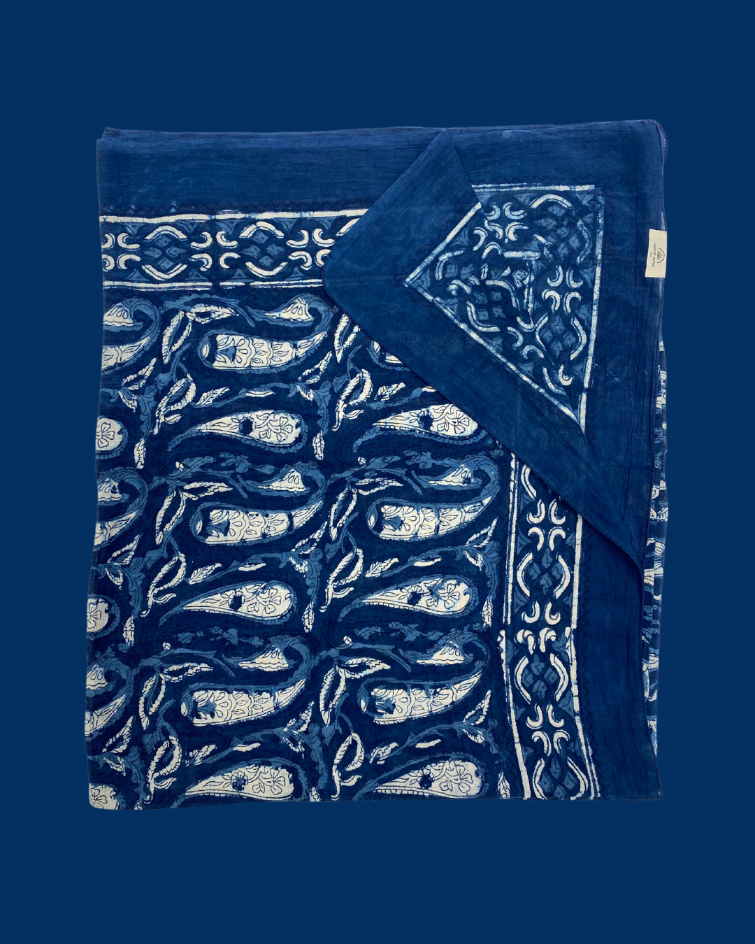 Maison Jaipur Paris - Pareo Pondichery Bleu en voile de coton