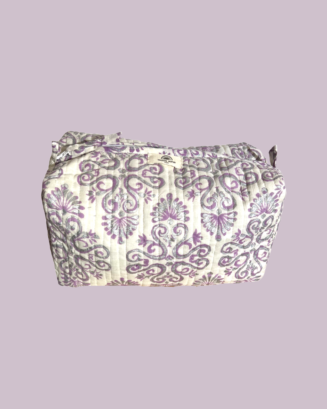 Maison Jaipur Paris - Pouch Delhi L Blanc en voile de coton