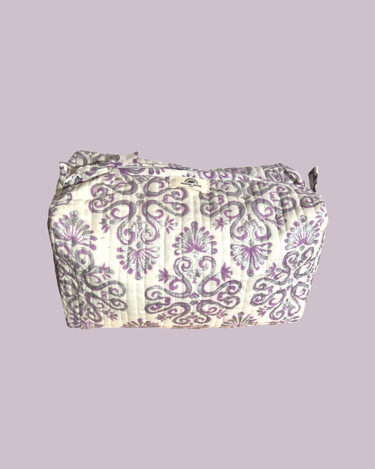 Maison Jaipur Paris - Pouch Delhi L Blanc en voile de coton
