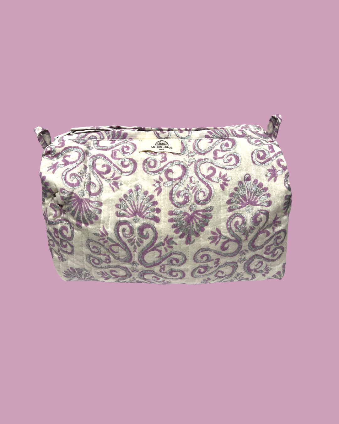 Maison Jaipur Paris - Pouch Delhi M Blanc en voile de coton