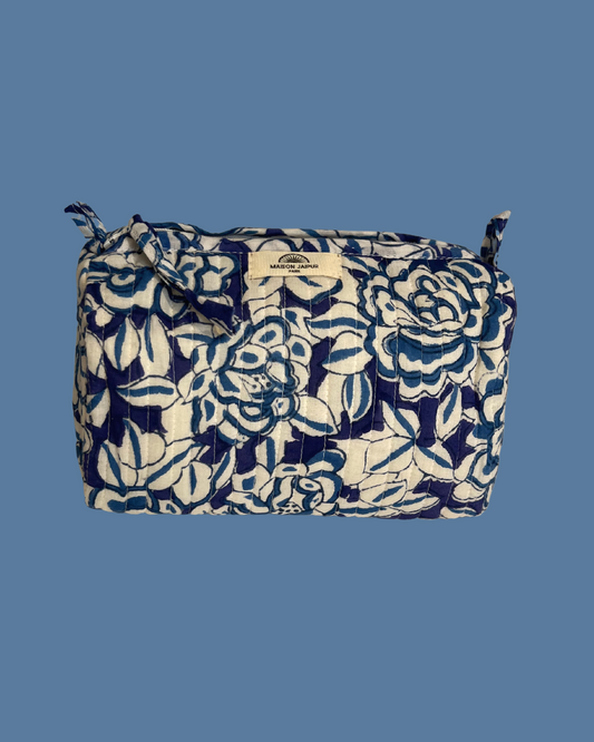 Maison Jaipur Paris - Pouch Delhi S Bleu en voile de coton