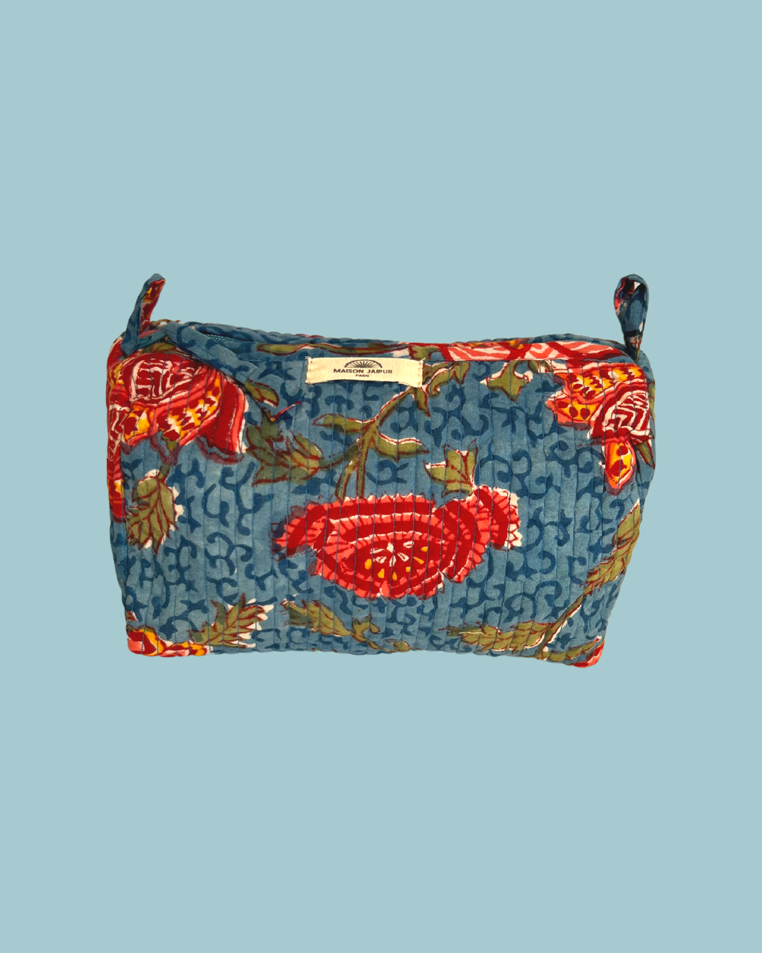 Maison Jaipur Paris - Pouch Delhi S Bleu en voile de coton