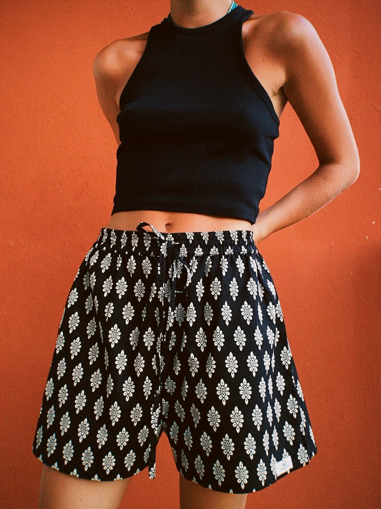  Maison Jaipur Paris - Short Jaipur Noir en voile de coton
