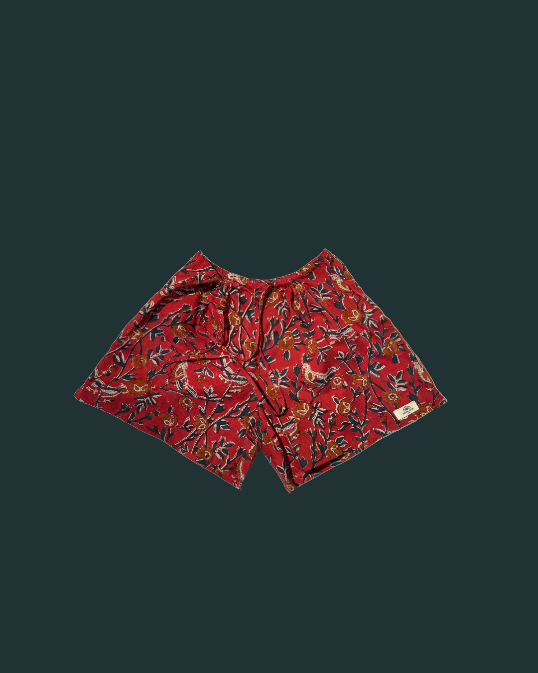 Maison Jaipur Paris - Short Goa Rouge en voile de coton