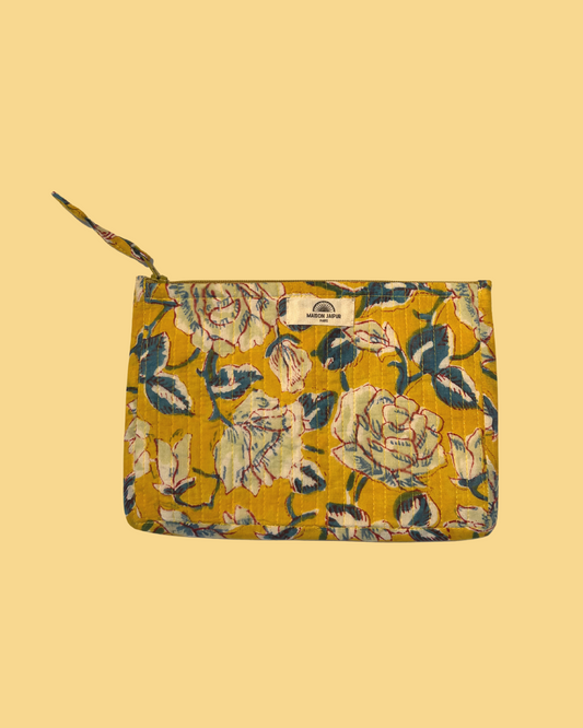 Maison Jaipur Paris - Pochette Bombay Jaune en voile de coton