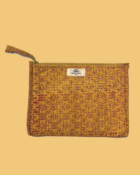 Maison Jaipur Paris - Pochette Bombay Orange en voile de coton