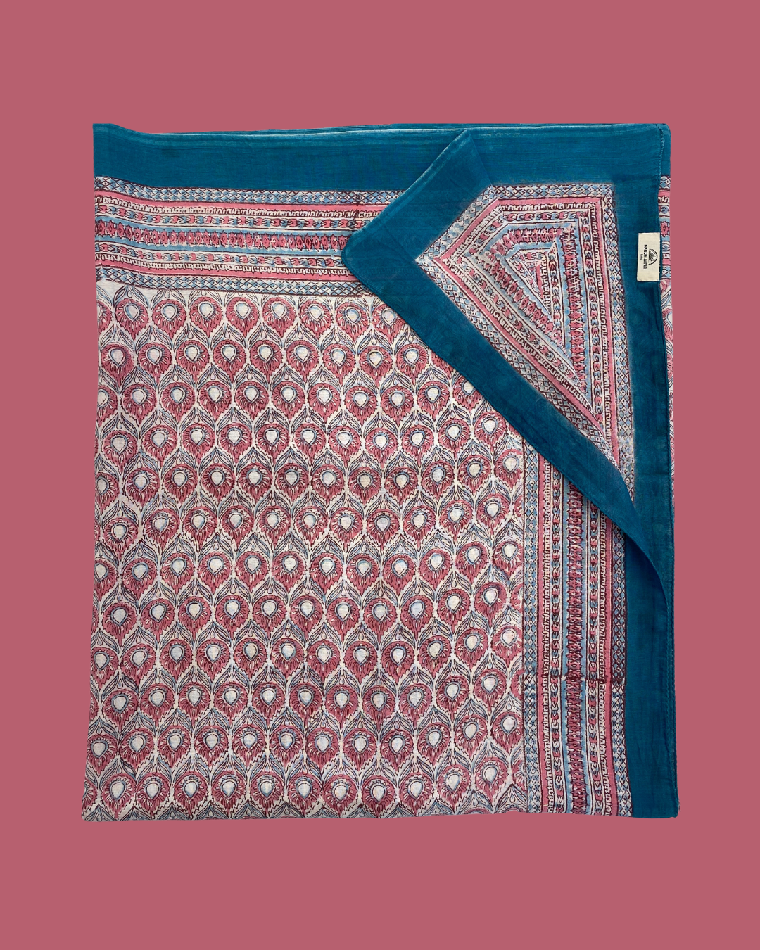 Maison Jaipur Paris - Pareo Pondichery Bleu en voile de coton