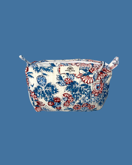 Maison Jaipur Paris - Pouch Delhi S Blanc en voile de coton