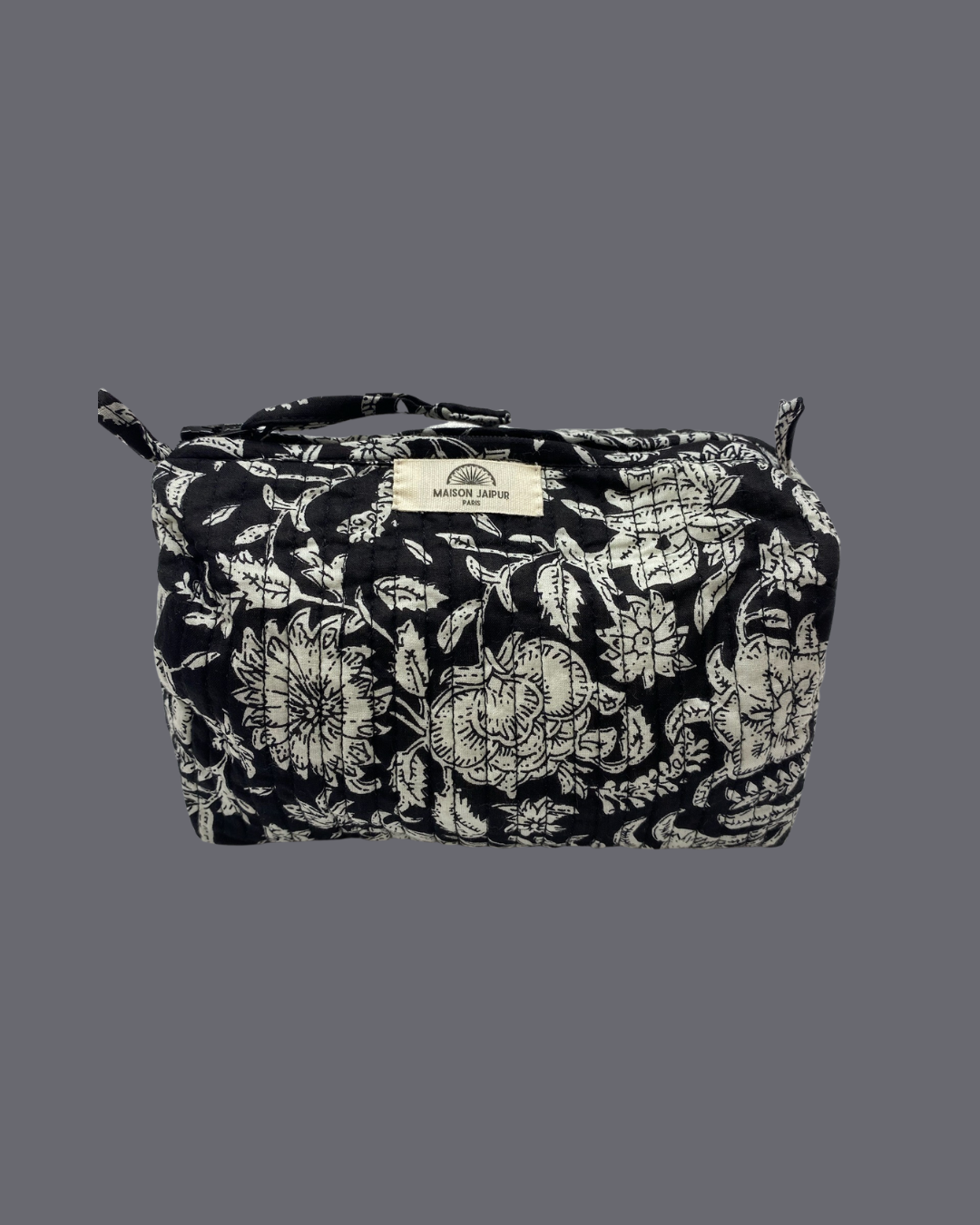 Maison Jaipur Paris - Pouch Delhi S Noir en voile de coton