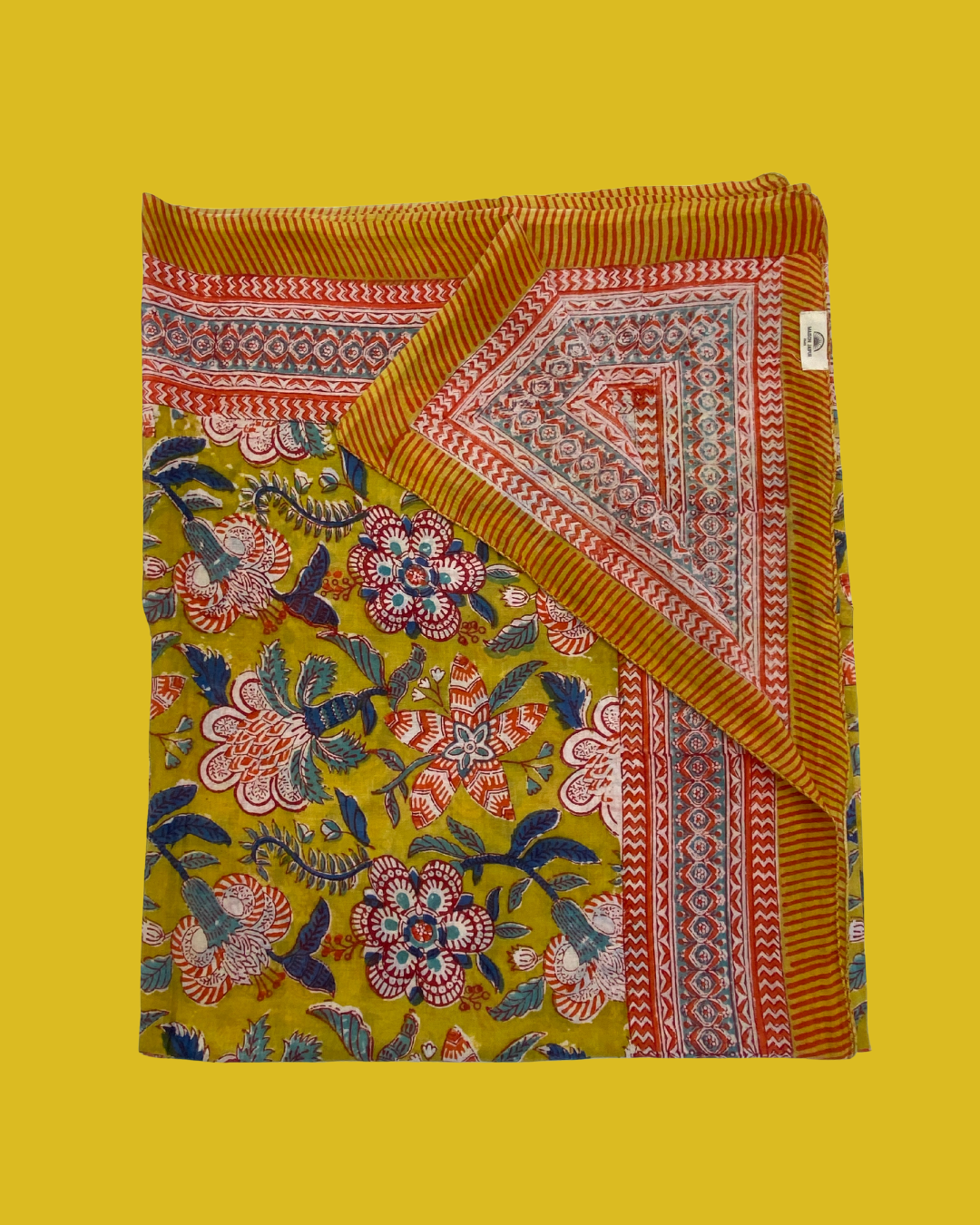 Maison Jaipur Paris - Pareo Pondichery Jaune en voile de coton