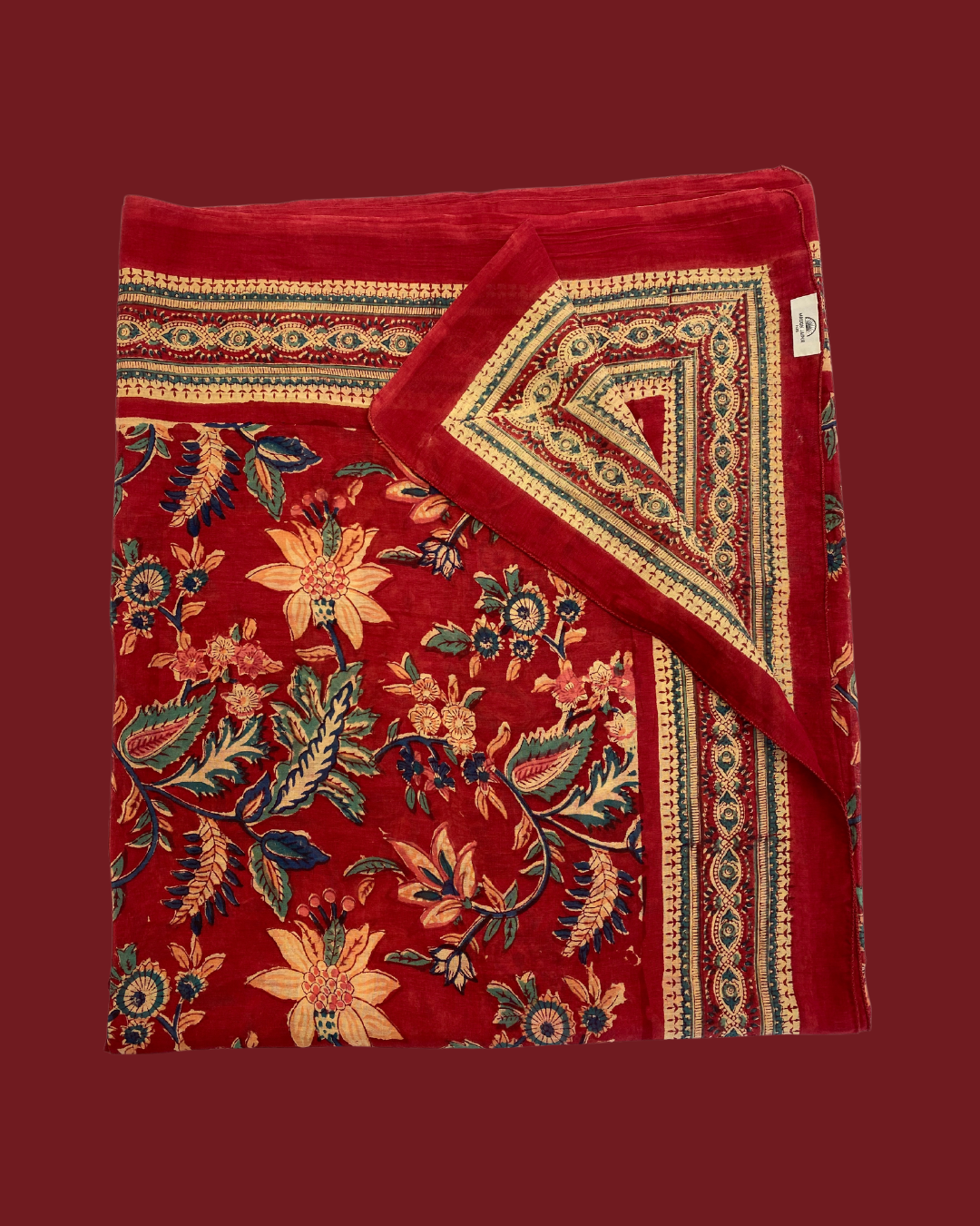 Maison Jaipur Paris - Pareo Pondichery Rouge en voile de coton