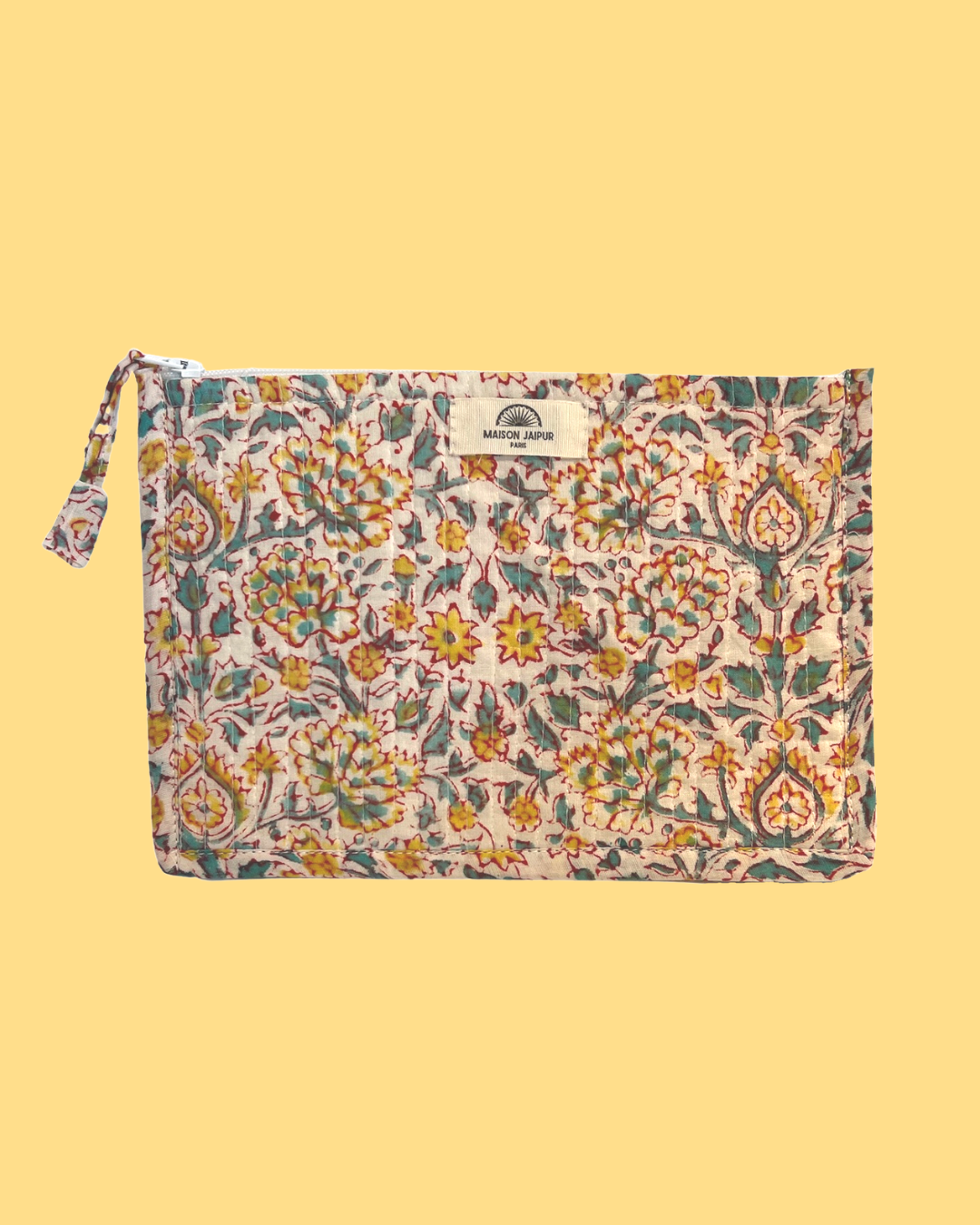 Maison Jaipur Paris - Pochette Bombay Blanc en voile de coton