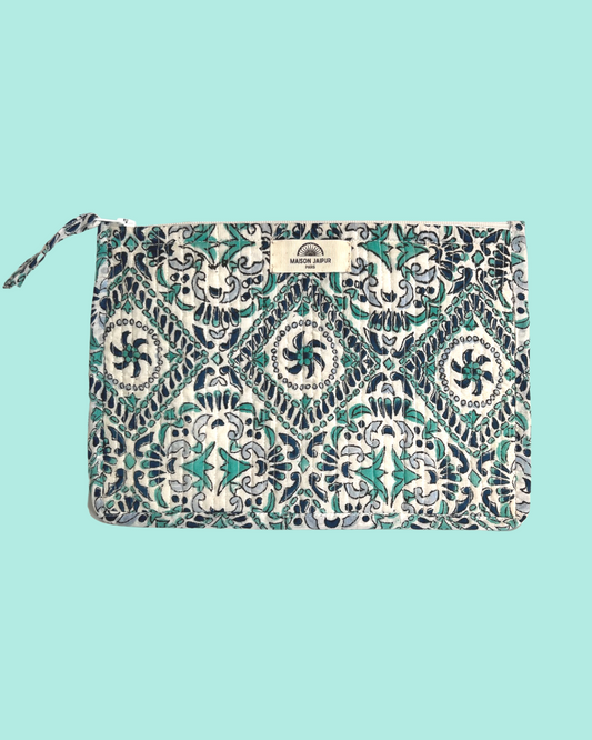 Maison Jaipur Paris - Pochette Bombay Blanc en voile de coton