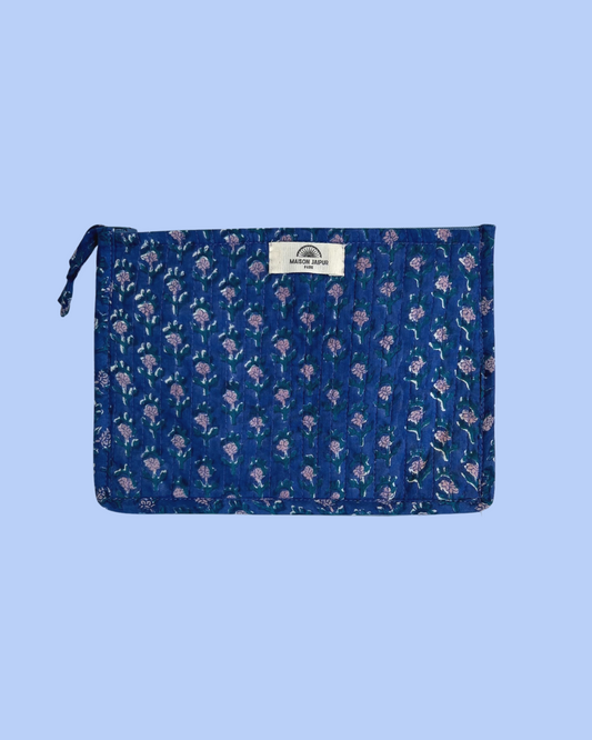 Maison Jaipur Paris - Pochette Bombay Bleu en voile de coton
