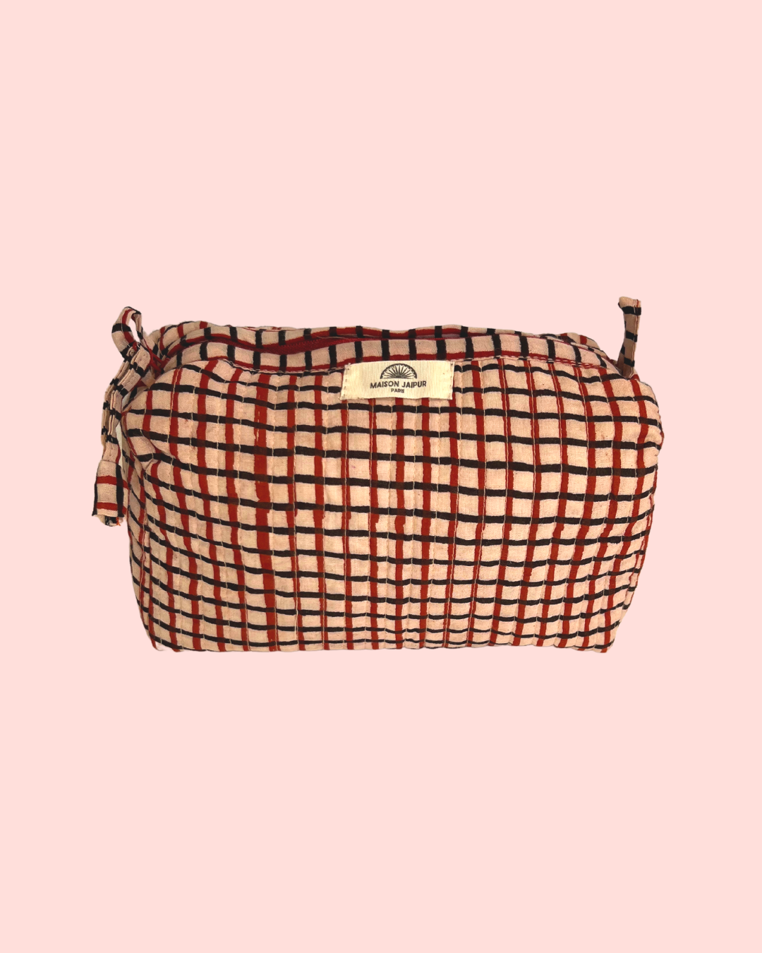 Maison Jaipur Paris - Pouch Delhi S Rouge en voile de coton