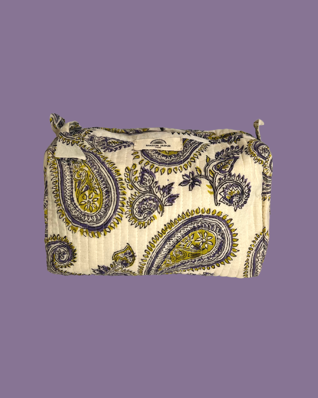 Maison Jaipur Paris - Pouch Delhi S Blanc en voile de coton