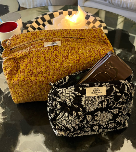 Maison Jaipur Paris - Pouch Delhi L Orange en voile de coton